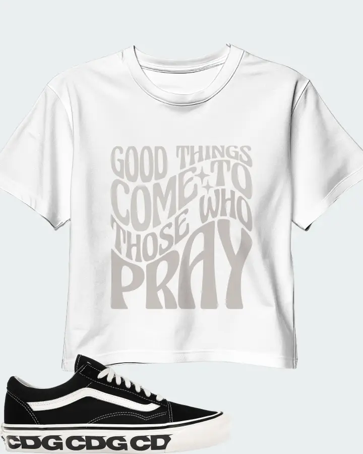 Vans Old Skool LX Sneaker Matching White Crop Top - Good Things Come To Those Who Pray