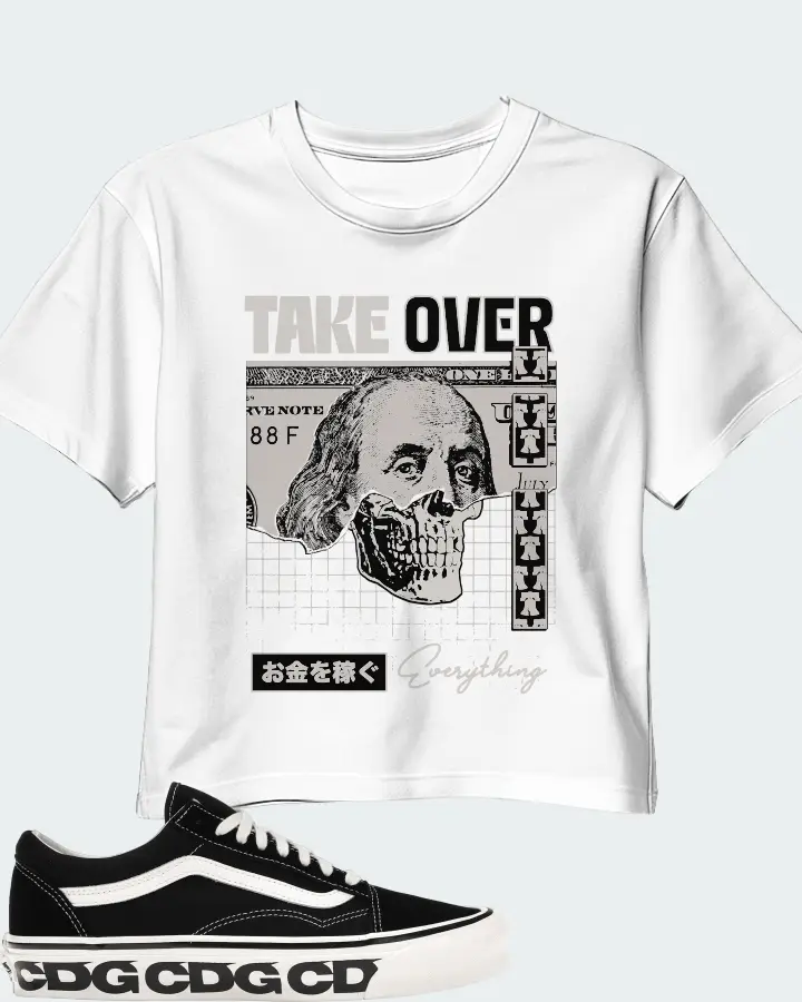 Vans Old Skool LX Sneaker Matching White Crop Top - Take Over