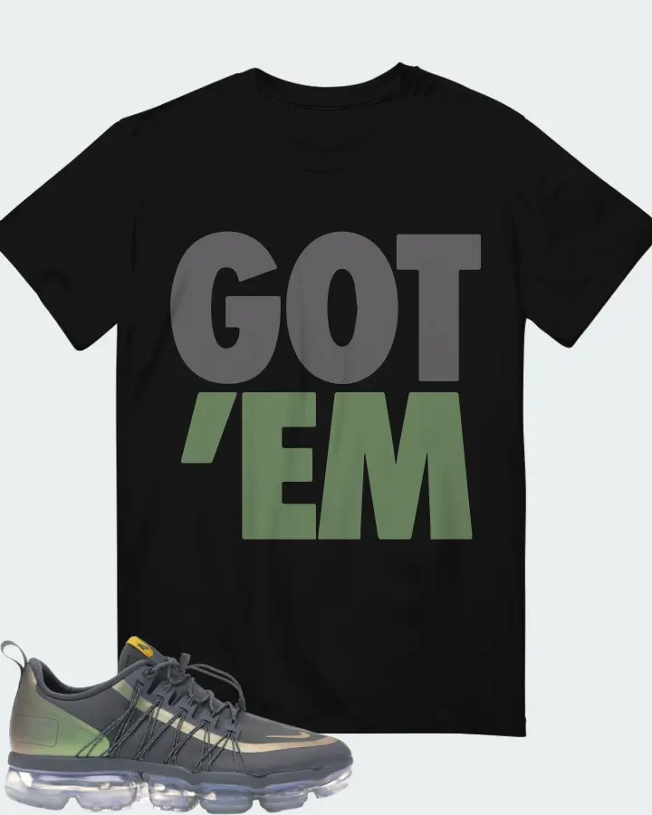 Nike Air VaporMax Run Utility Liquid Metal Sneaker Matching Black T-Shirt - Got Em