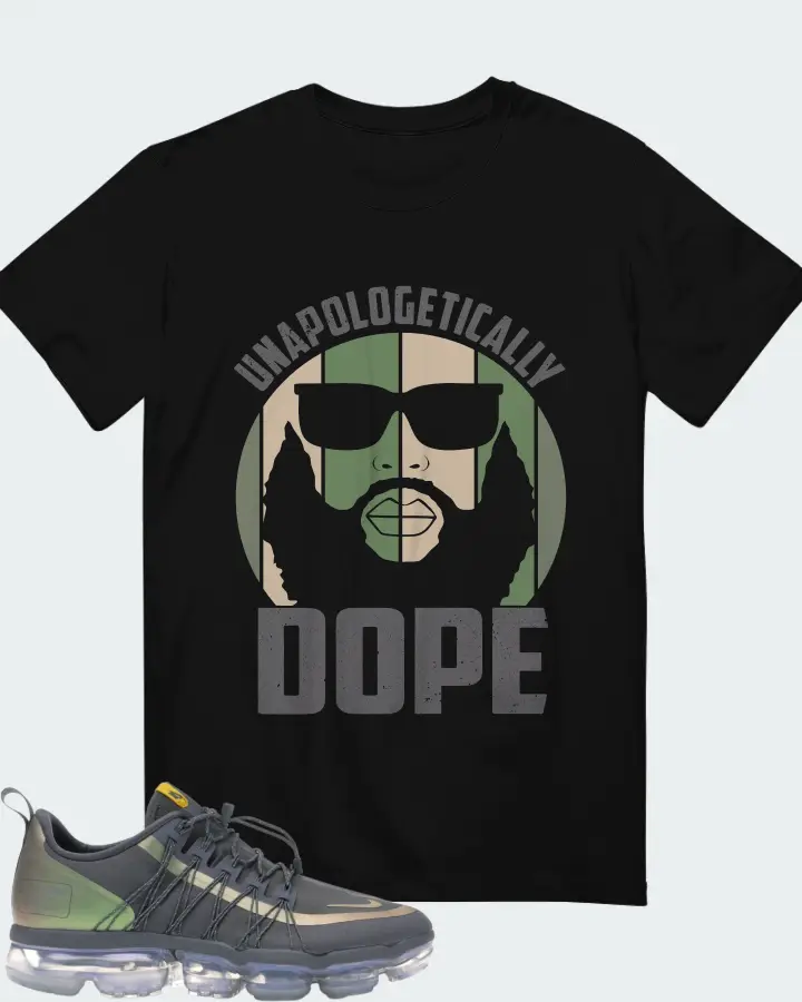 Nike Air VaporMax Run Utility Liquid Metal Sneaker Matching Black T-Shirt - UNAPOLOGETICALLY DOPE Man