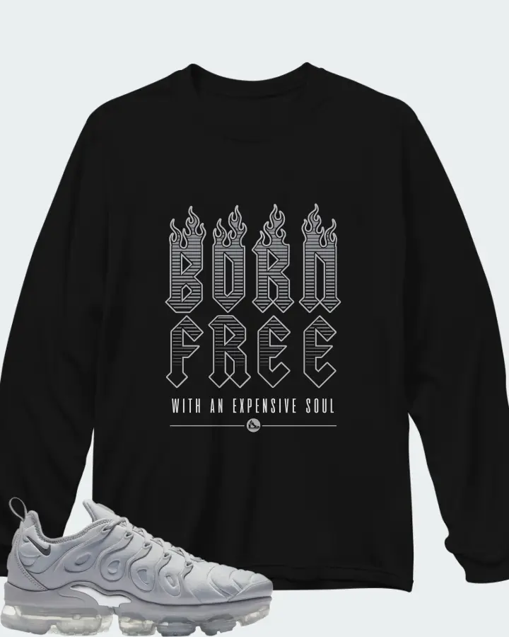 Nike Air VaporMax Plus Cool Grey Matching Long Sleeve T-Shirt