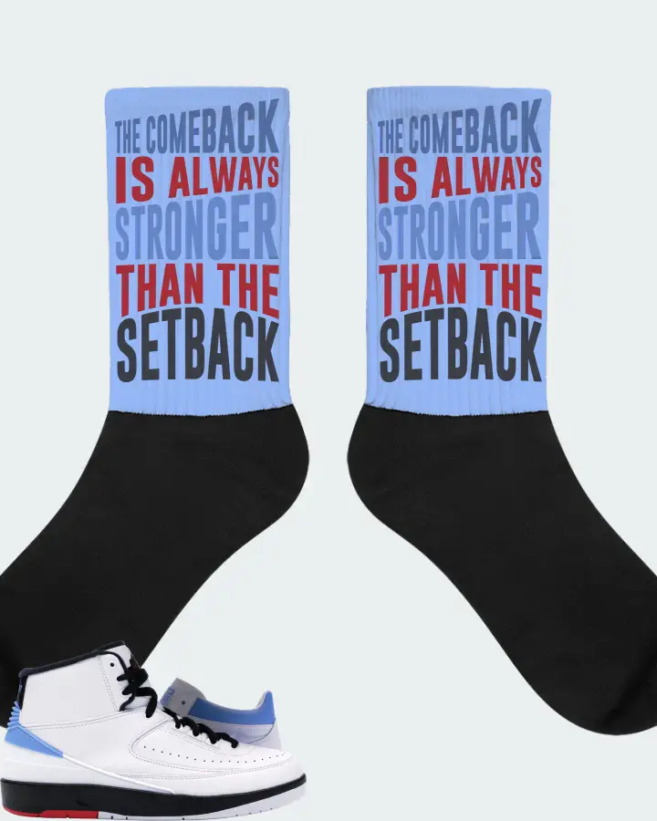 Jordan 2 Retro & Converse Fastbreak Mid Sneaker Matching Carolina Blue Socks - The Comeback