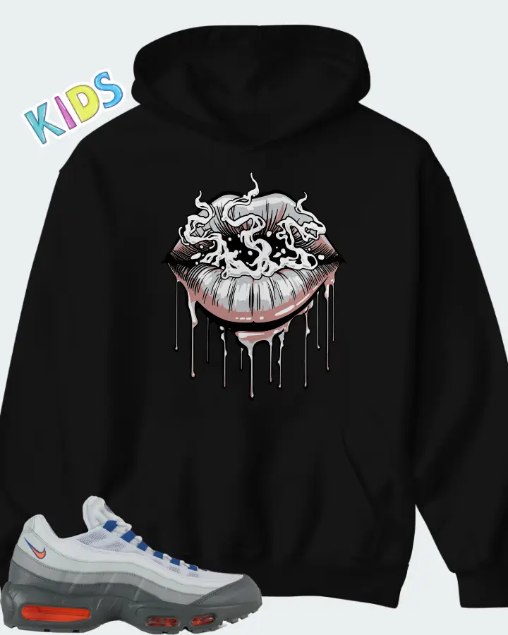 Nike Air Max 95 Cool Grey Total Orange Matching Kid's Hoodie