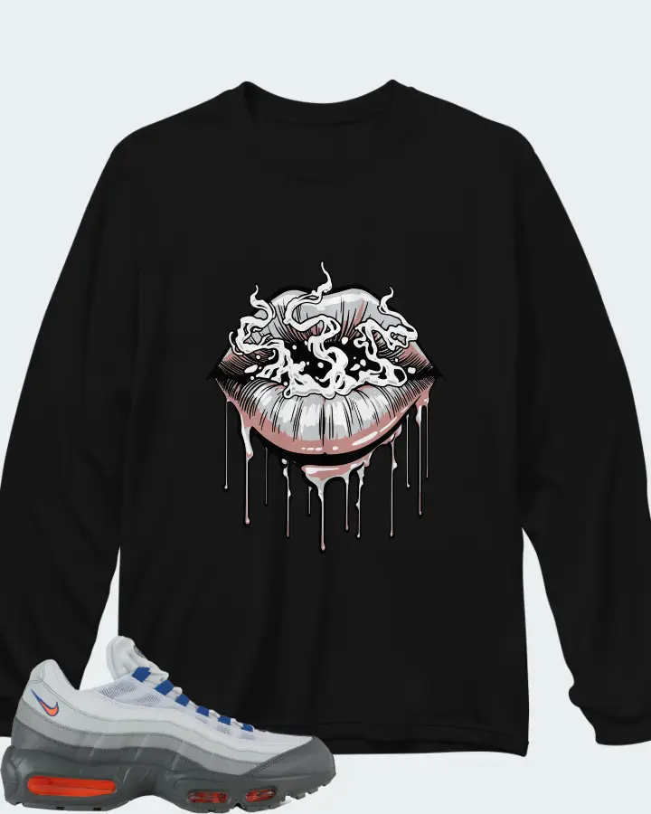 Nike Air Max 95 Cool Grey Total Orange Matching Long Sleeve T-Shirt