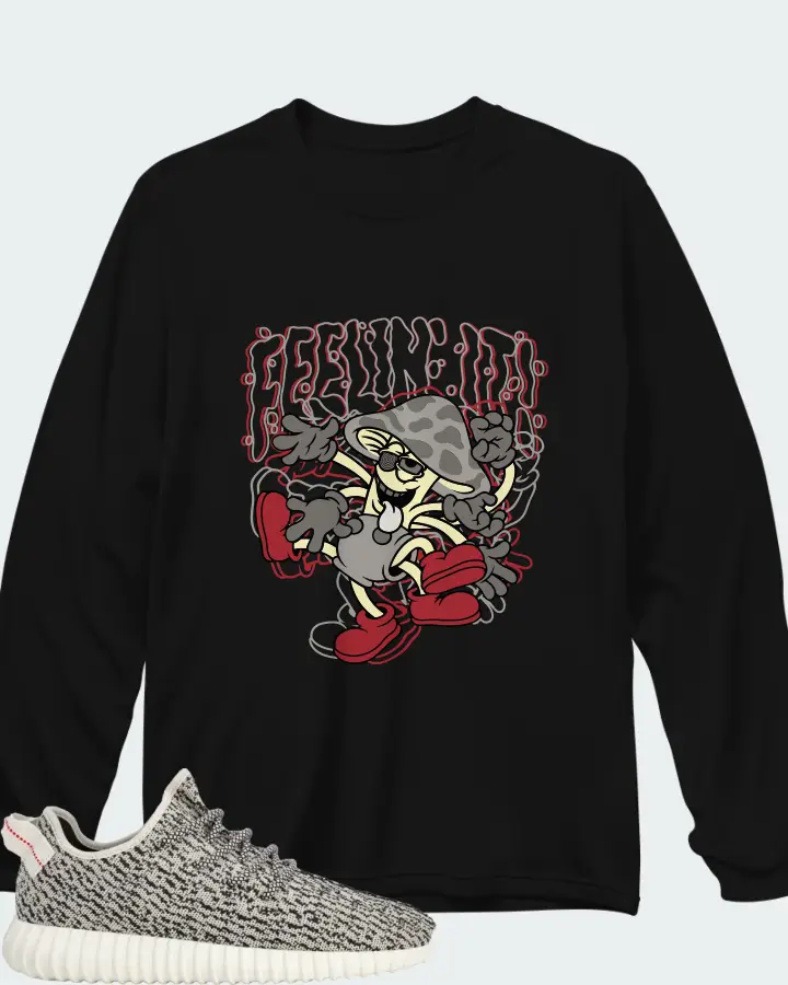 adidas Yeezy Boost 350 Turtledove Grey White(2024) Matching Long Sleeve T-Shirt