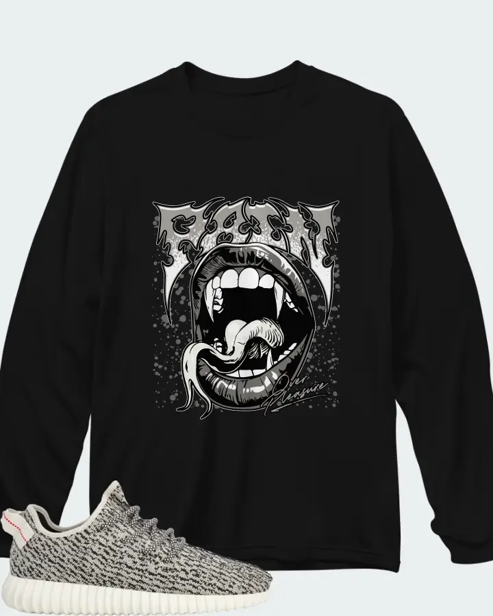 adidas Yeezy Boost 350 Turtledove Grey White(2024) Matching Long Sleeve T-Shirt