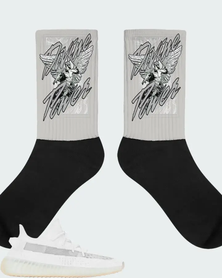 Yeezy Boost 350 V2 Cotton White Matching Socks