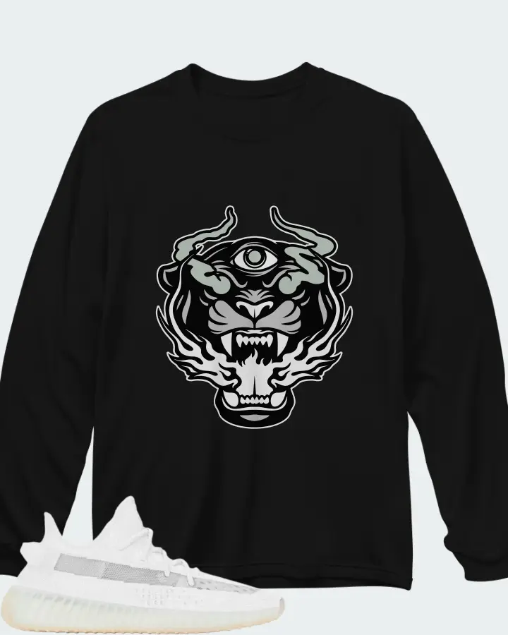 Yeezy Boost 350 V2 Cotton White Matching Long Sleeve T-Shirt