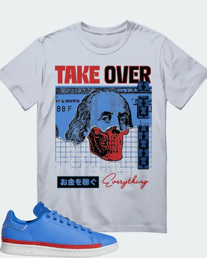 adidas Stan Smith Sneaker Matching Light Blue T-Shirt - Take Over