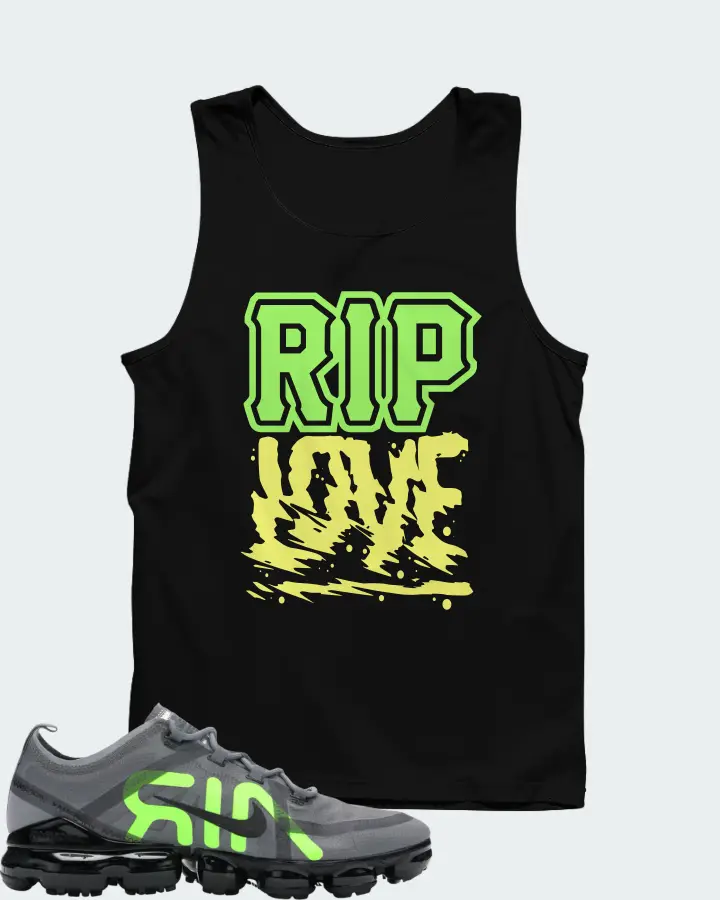 Nike Air VaporMax 2019 Cool Grey Volt Black Matching Tank Top