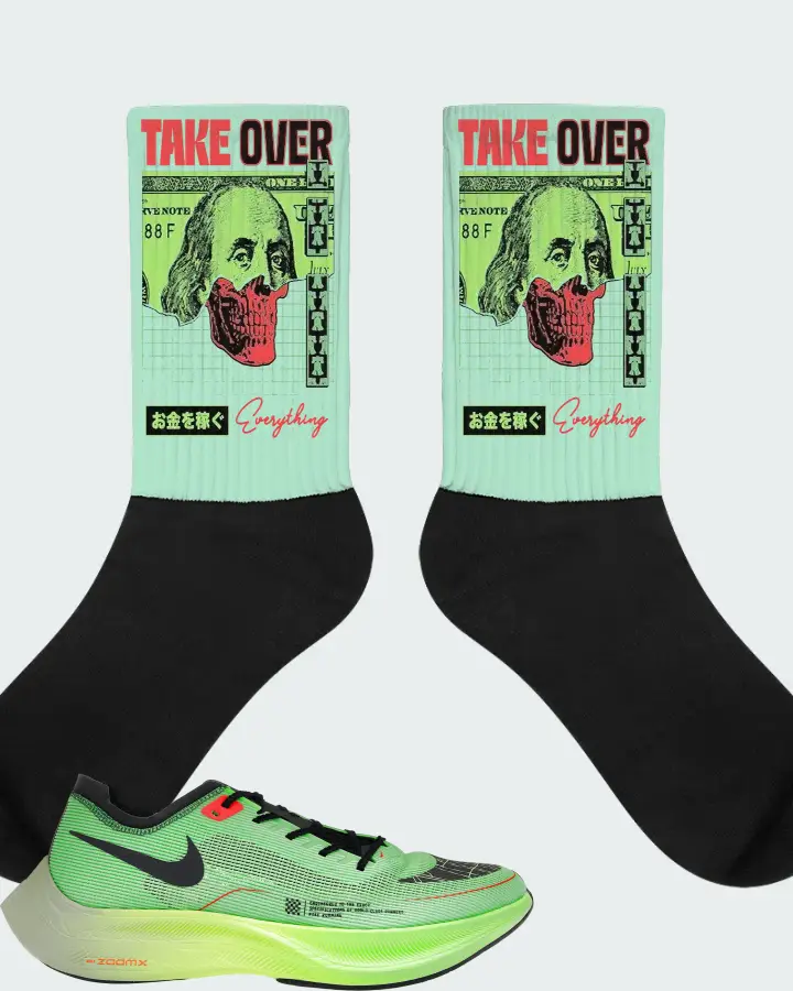 Nike ZoomX Vaporfly Next% 2 Sneaker Matching Mint Socks - Take Over