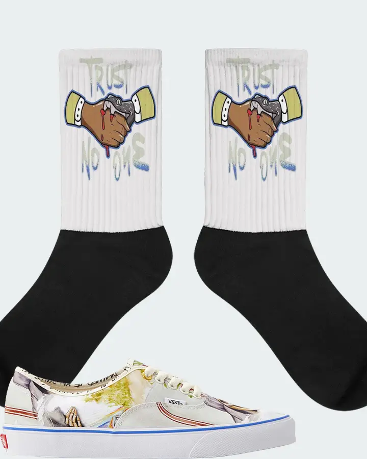 Vans Authentic Sneaker Matching White Socks - Trust No One