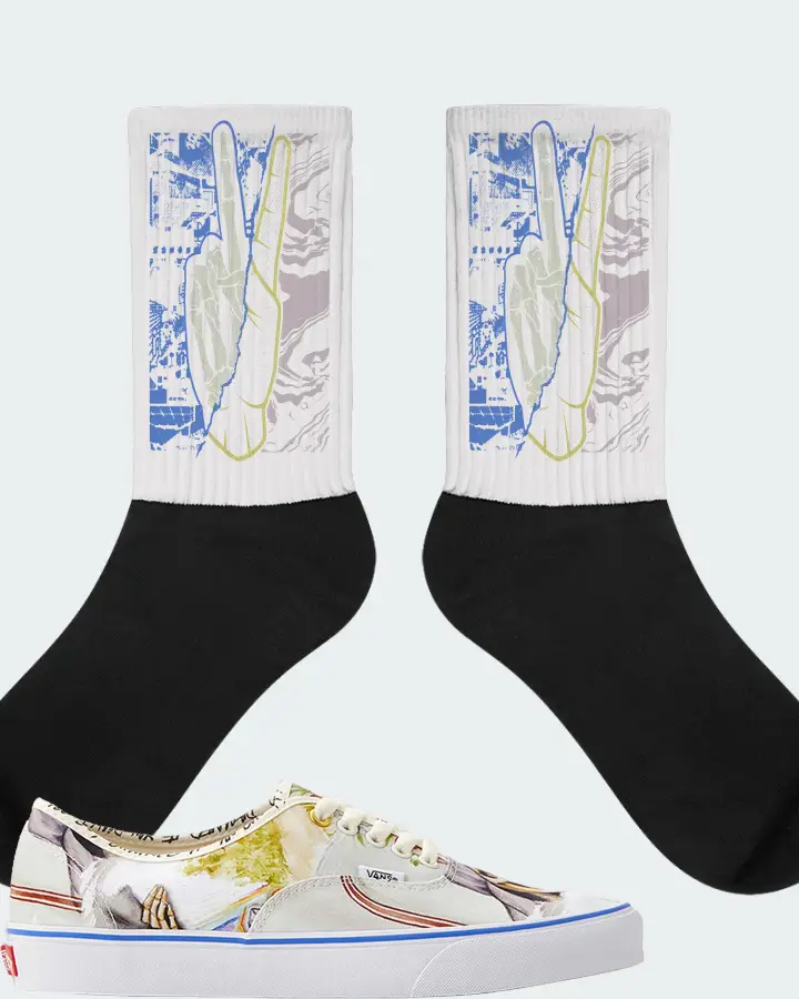 Vans Authentic Sneaker Matching White Socks - Peace of mind