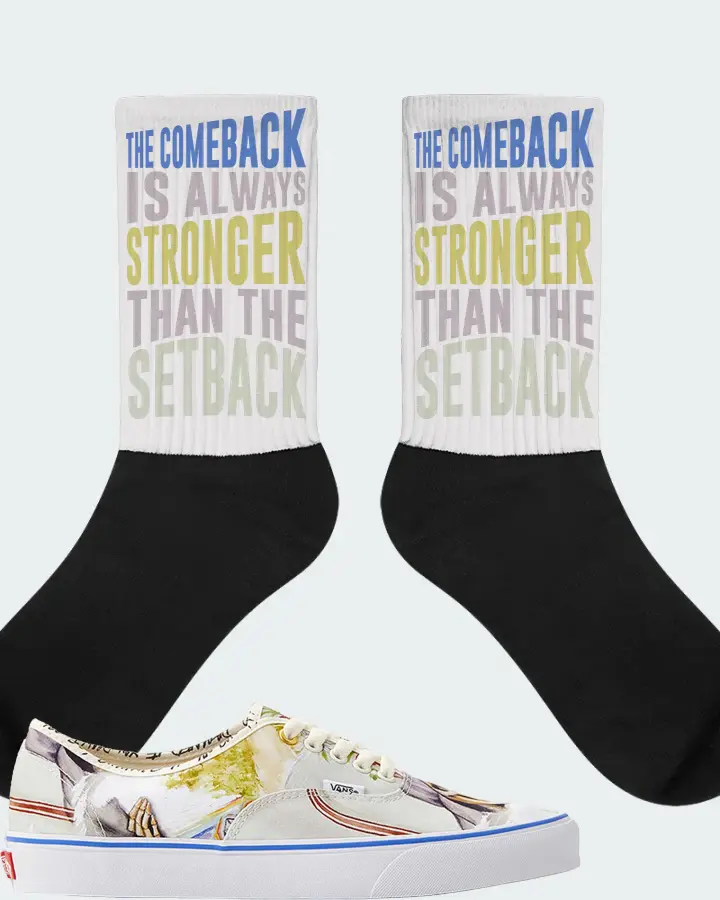 Vans Authentic Sneaker Matching White Socks - The Comeback