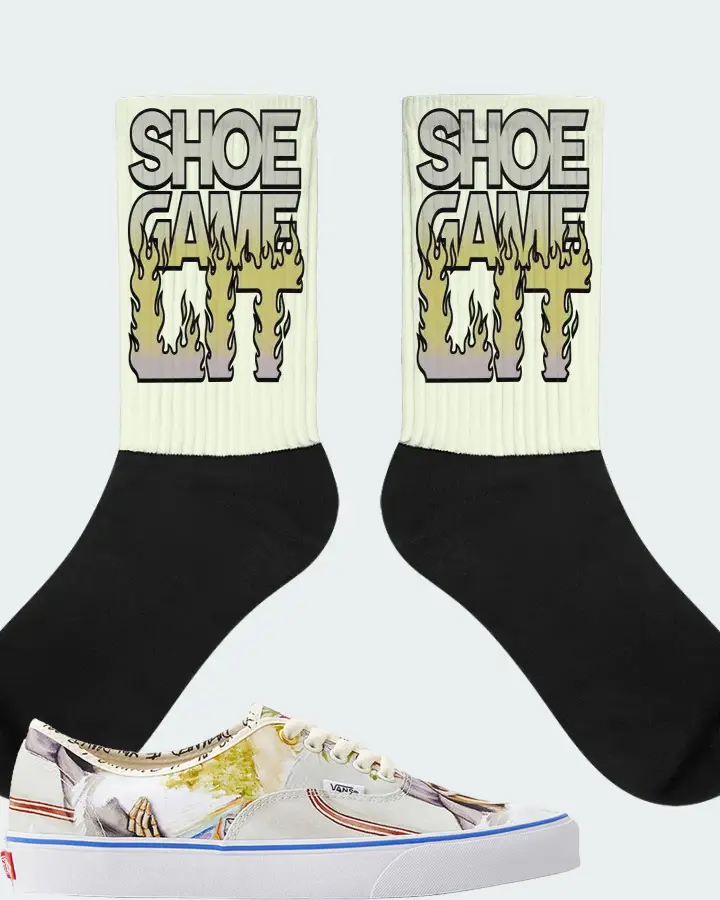 Vans Authentic Sneaker Matching Citron Socks - Shoe Game Lit Refreshed
