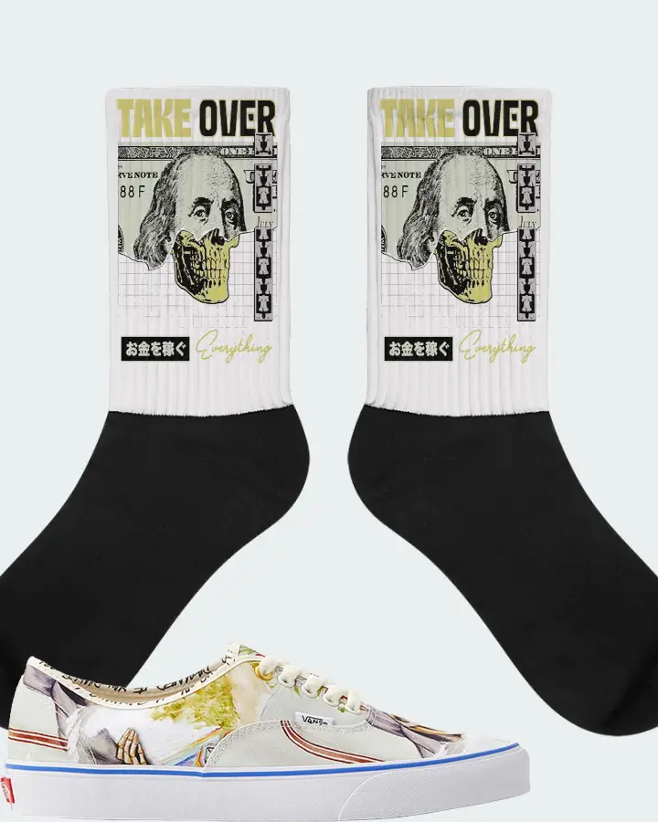 Vans Authentic Sneaker Matching White Socks - Take Over