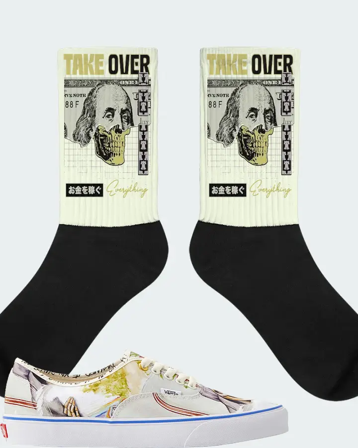 Vans Authentic Sneaker Matching Citron Socks - Take Over