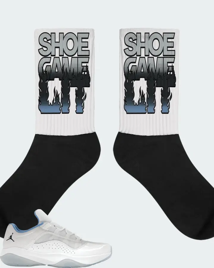 Jordan 11 CMFT Low Sneaker Matching White Socks - Shoe Game Lit Refreshed