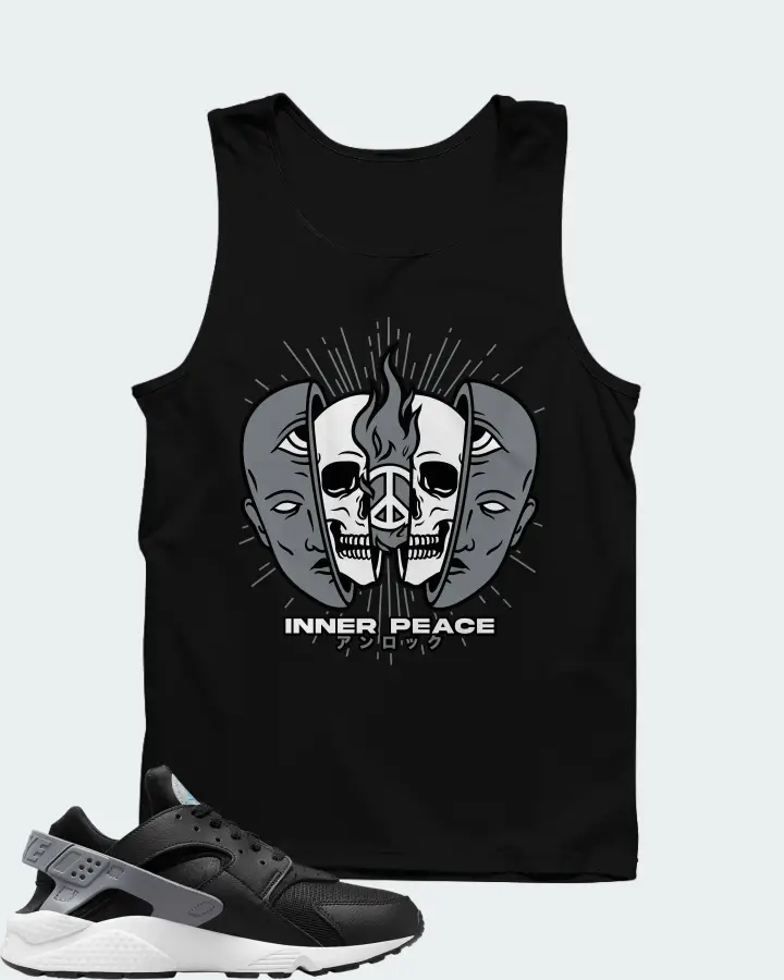Nike Air Huarache Black Cool Grey Matching Tank Top