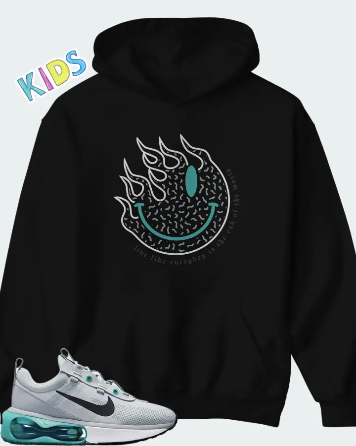 Nike Air Max 2021 Teal Wolf Grey Matching Kid's Hoodie