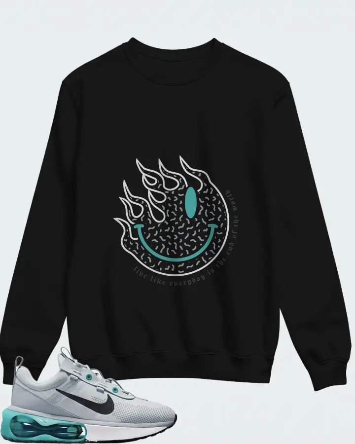 Nike Air Max 2021 Teal Wolf Grey Matching Sweatshirt