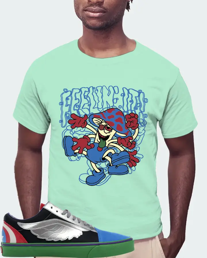 Vans Old Skool Sneaker Matching Mint T-Shirt (Feeling It) - View 4