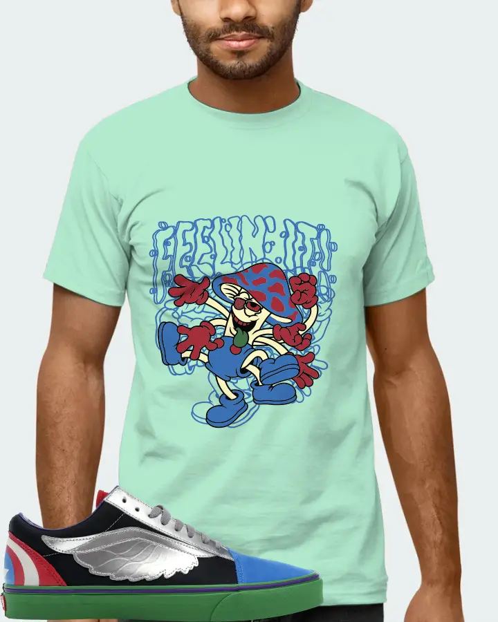 Vans Old Skool Sneaker Matching Mint T-Shirt (Feeling It) - View 6