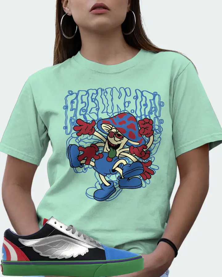 Vans Old Skool Sneaker Matching Mint T-Shirt (Feeling It) - View 7