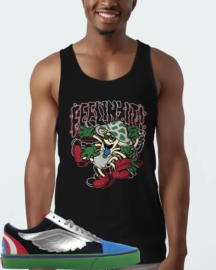 Vans Old Skool Sneaker Matching Black Tank Top (Feeling It) - View 2