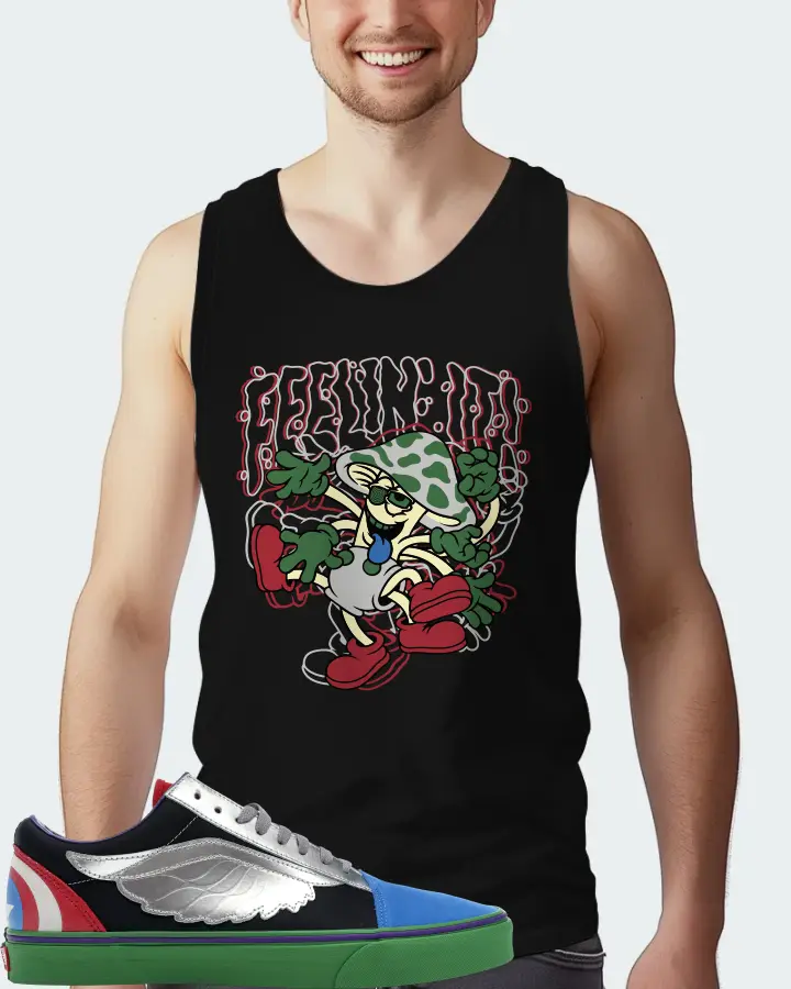 Vans Old Skool Sneaker Matching Black Tank Top (Feeling It) - View 4