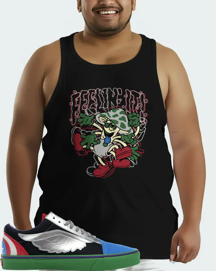 Vans Old Skool Sneaker Matching Black Tank Top (Feeling It) - View 6
