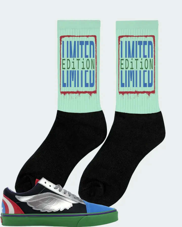 Vans Old Skool Sneaker Matching Mint Socks (LIMITED EDITION) - View 3