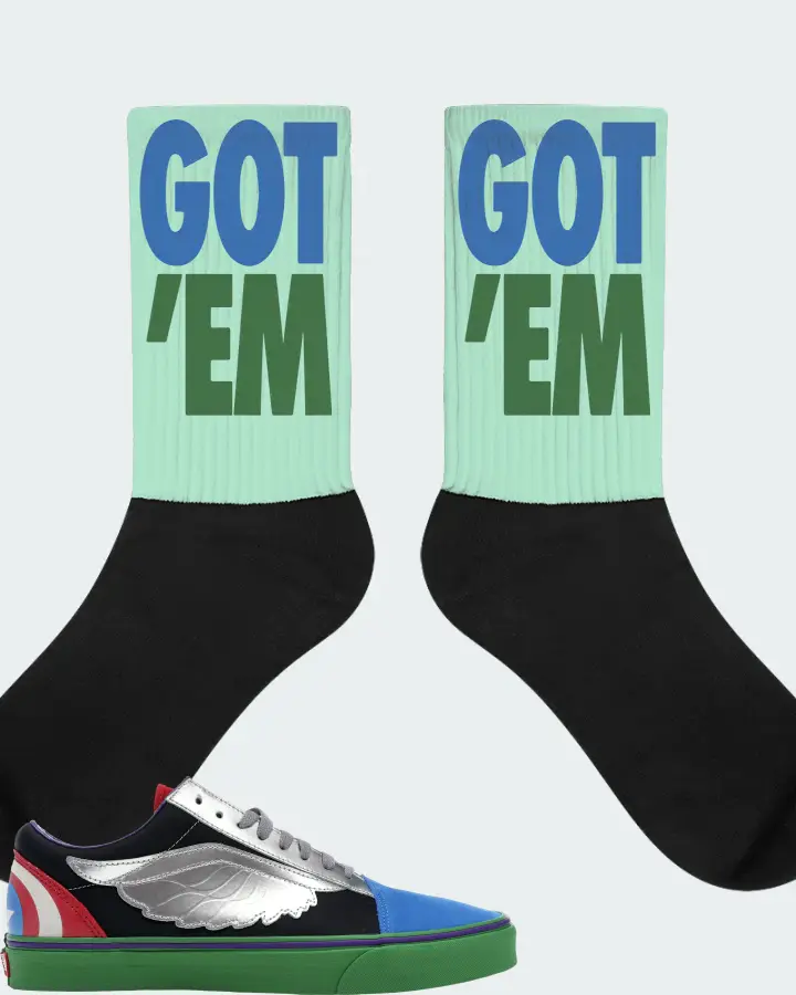Vans Old Skool Sneaker Matching Mint Socks - Got Em