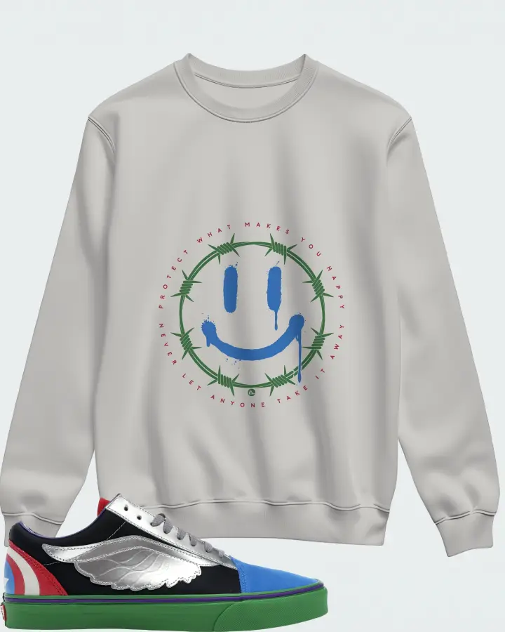 Vans Old Skool Sneaker Matching Grey Sweatshirt (PROTECT) - View 1