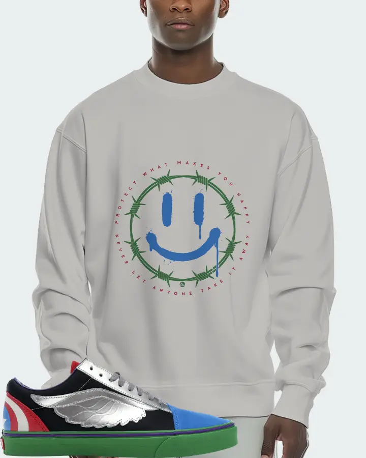 Vans Old Skool Sneaker Matching Grey Sweatshirt (PROTECT) - View 2