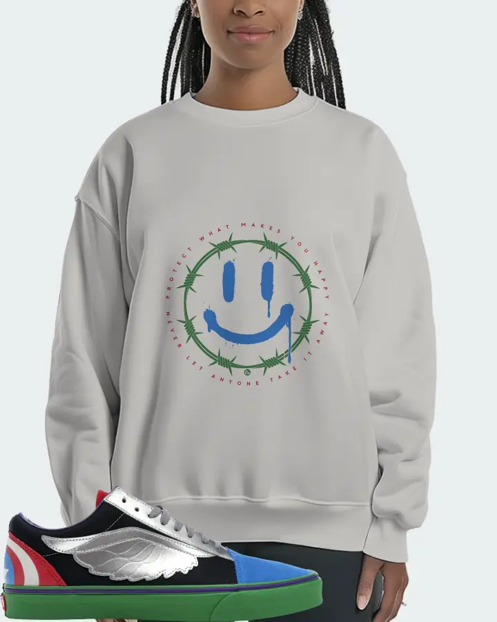 Vans Old Skool Sneaker Matching Grey Sweatshirt (PROTECT) - View 3
