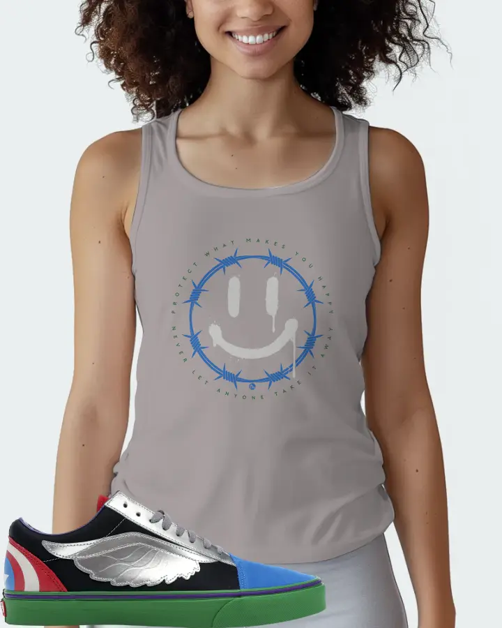 Vans Old Skool Sneaker Matching Grey Tank Top (PROTECT) - View 3