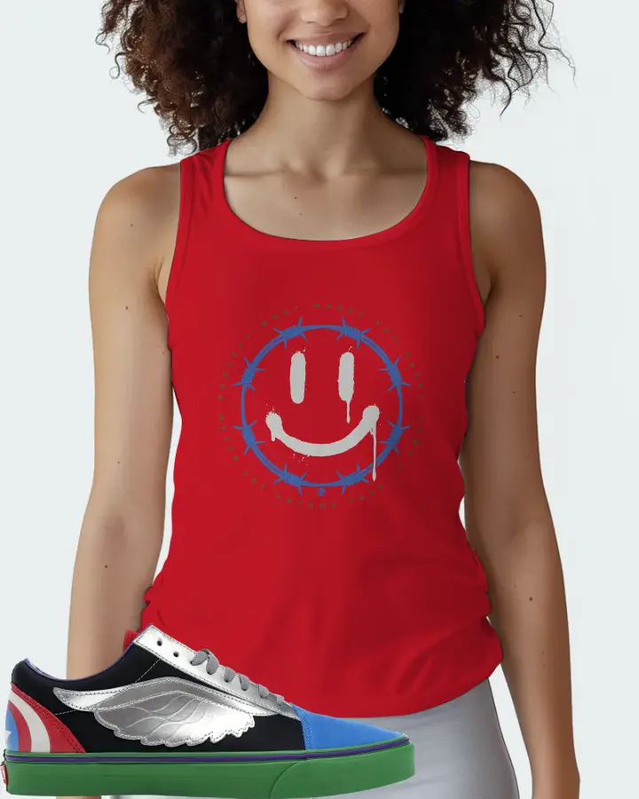 Vans Old Skool Sneaker Matching Red Tank Top (PROTECT) - View 3