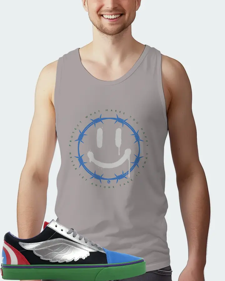 Vans Old Skool Sneaker Matching Grey Tank Top (PROTECT) - View 4