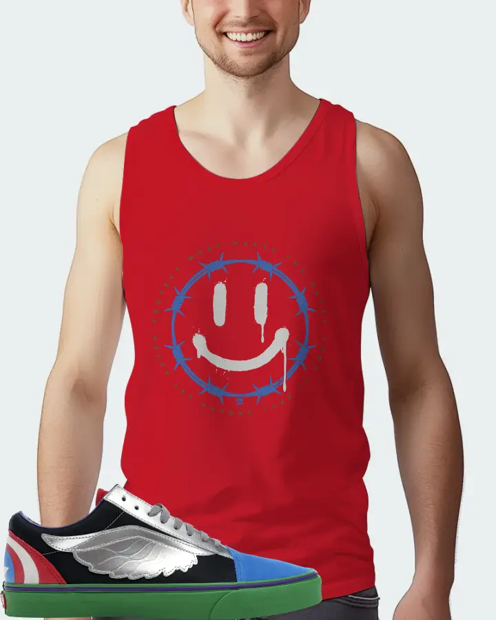 Vans Old Skool Sneaker Matching Red Tank Top (PROTECT) - View 4