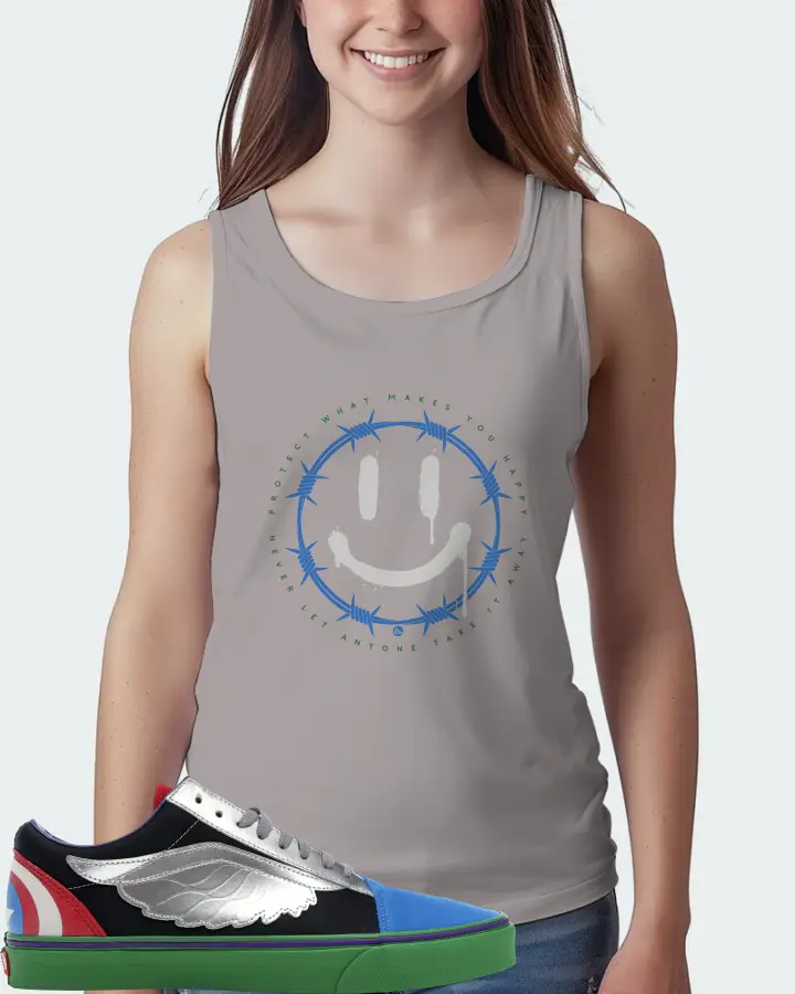 Vans Old Skool Sneaker Matching Grey Tank Top (PROTECT) - View 5