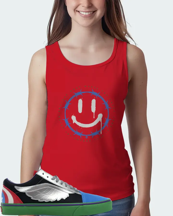 Vans Old Skool Sneaker Matching Red Tank Top (PROTECT) - View 5