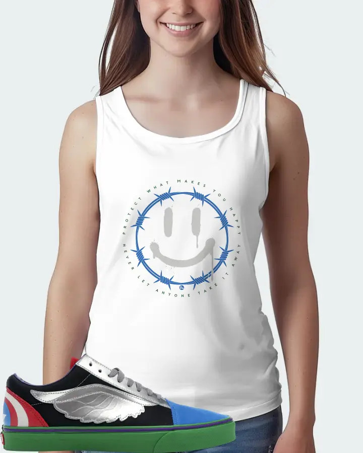 Vans Old Skool Sneaker Matching White Tank Top (PROTECT) - View 5
