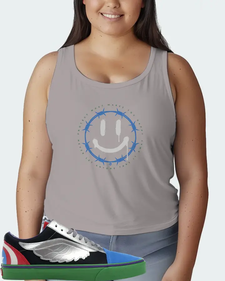 Vans Old Skool Sneaker Matching Grey Tank Top (PROTECT) - View 7