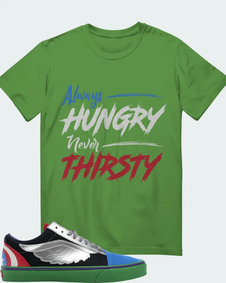 Vans Old Skool Sneaker Matching Leaf T-Shirt - Always HUNGRY Never THIRSTY