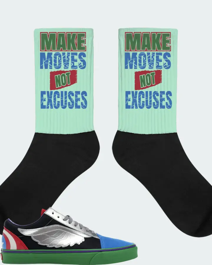 Vans Old Skool Sneaker Matching Mint Socks - Make Moves Not Excuses
