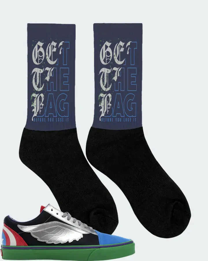 Vans Old Skool Sneaker Matching Navy Socks (GET THE BAG) - View 2