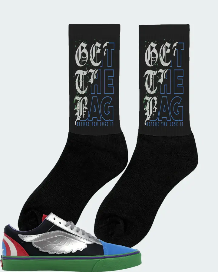 Vans Old Skool Sneaker Matching Black Socks (GET THE BAG) - View 3