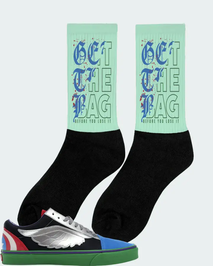 Vans Old Skool Sneaker Matching Mint Socks (GET THE BAG) - View 3