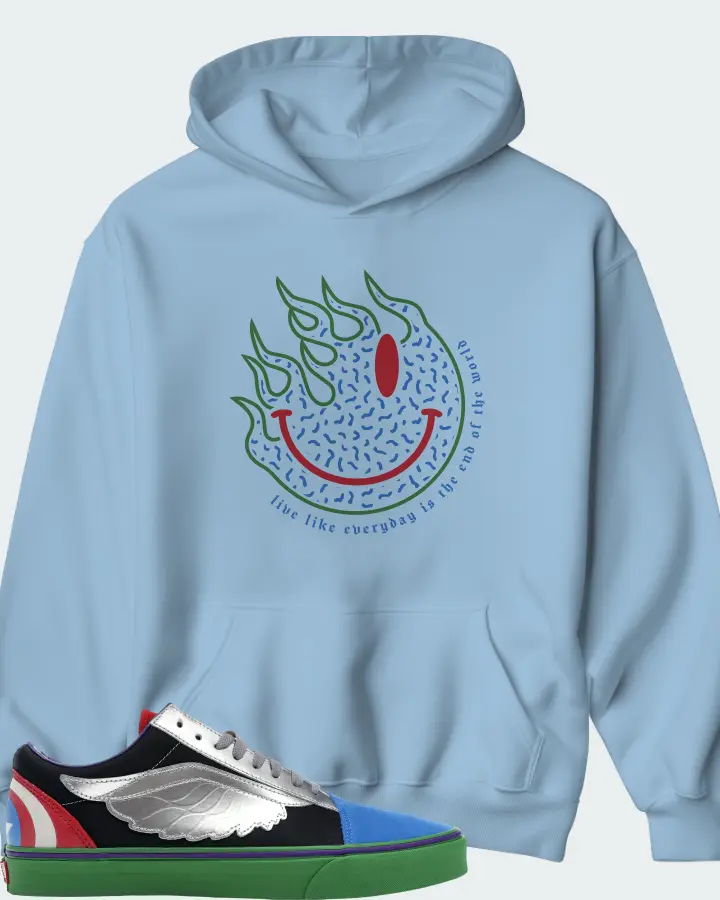 Hoodie in Carolina Blue